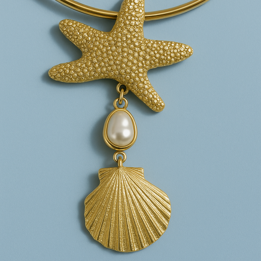 Golden Sea Story Necklace