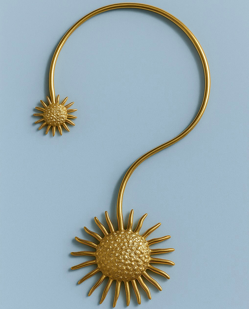 Golden Sun Curve Necklace