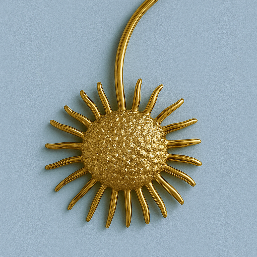 Golden Sun Curve Necklace