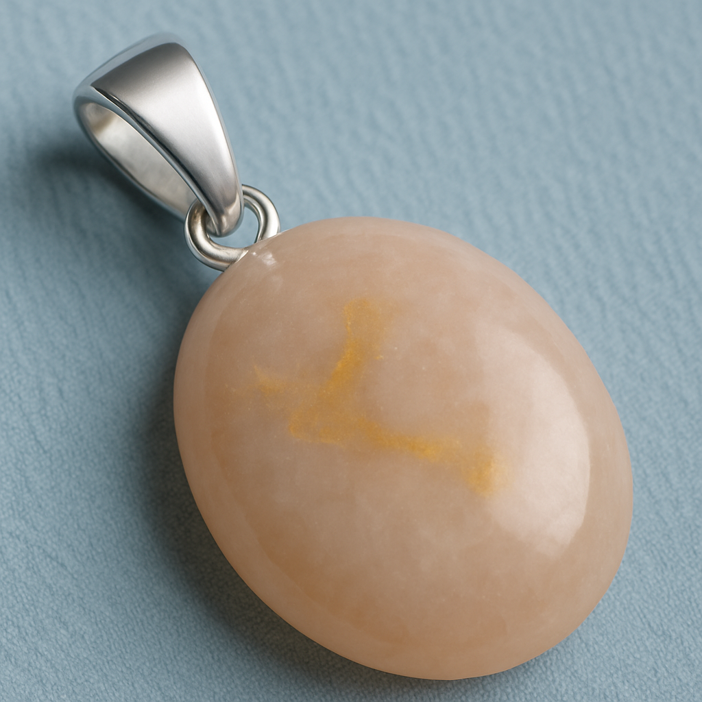 Peach Glow Stone Charm