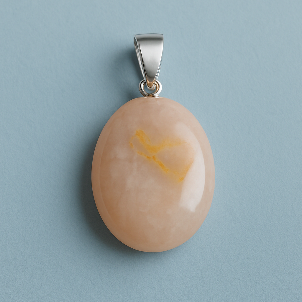 Peach Glow Stone Charm