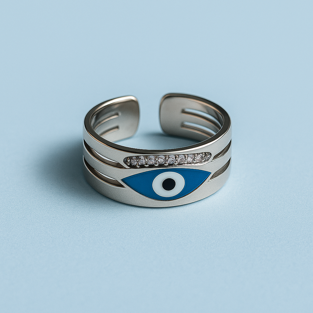 Silver Lucky Eye Ring