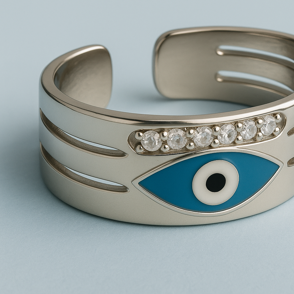 Silver Lucky Eye Ring