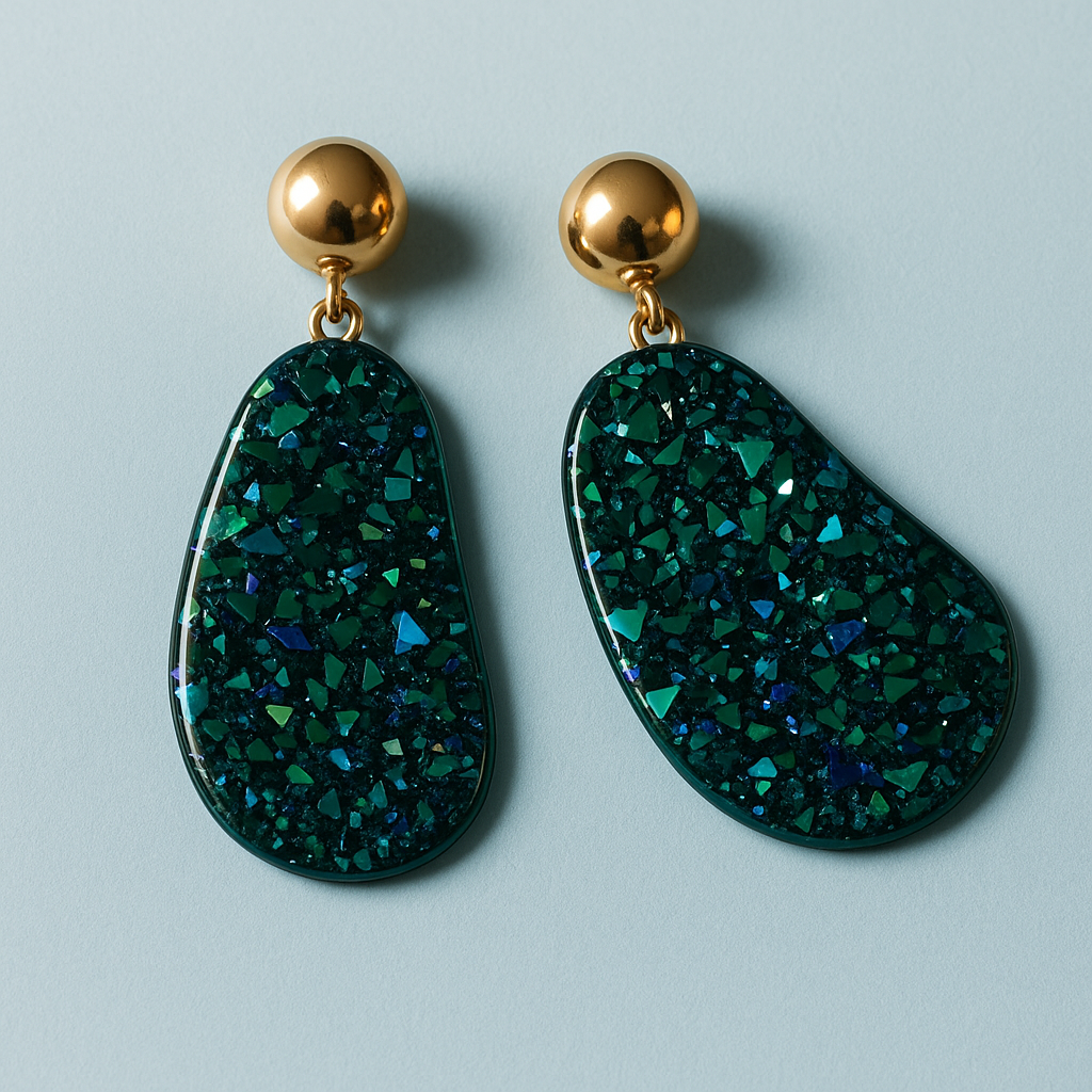 Emerald Spark Drop Earrings