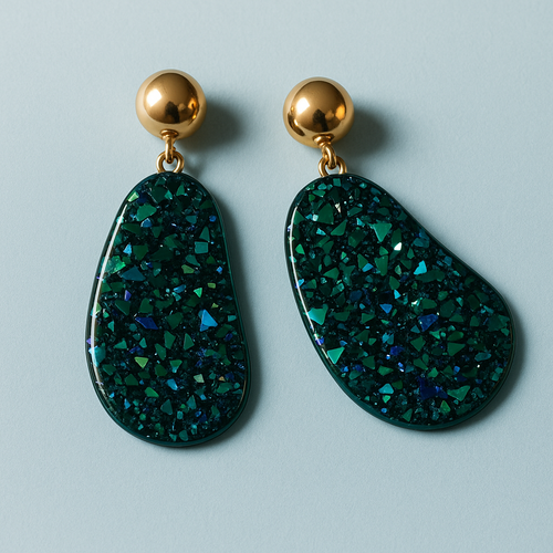 Emerald Spark Drop Earrings