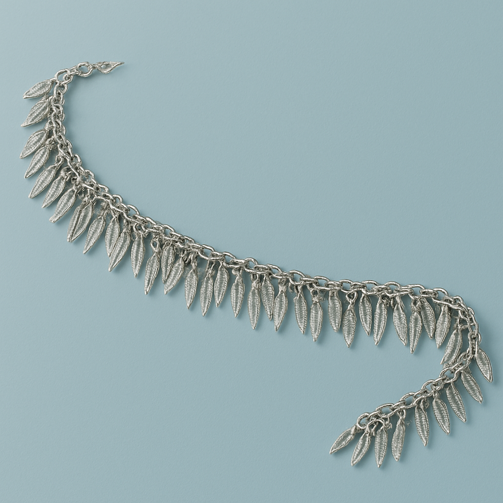 Silver Leaf Belly Chain