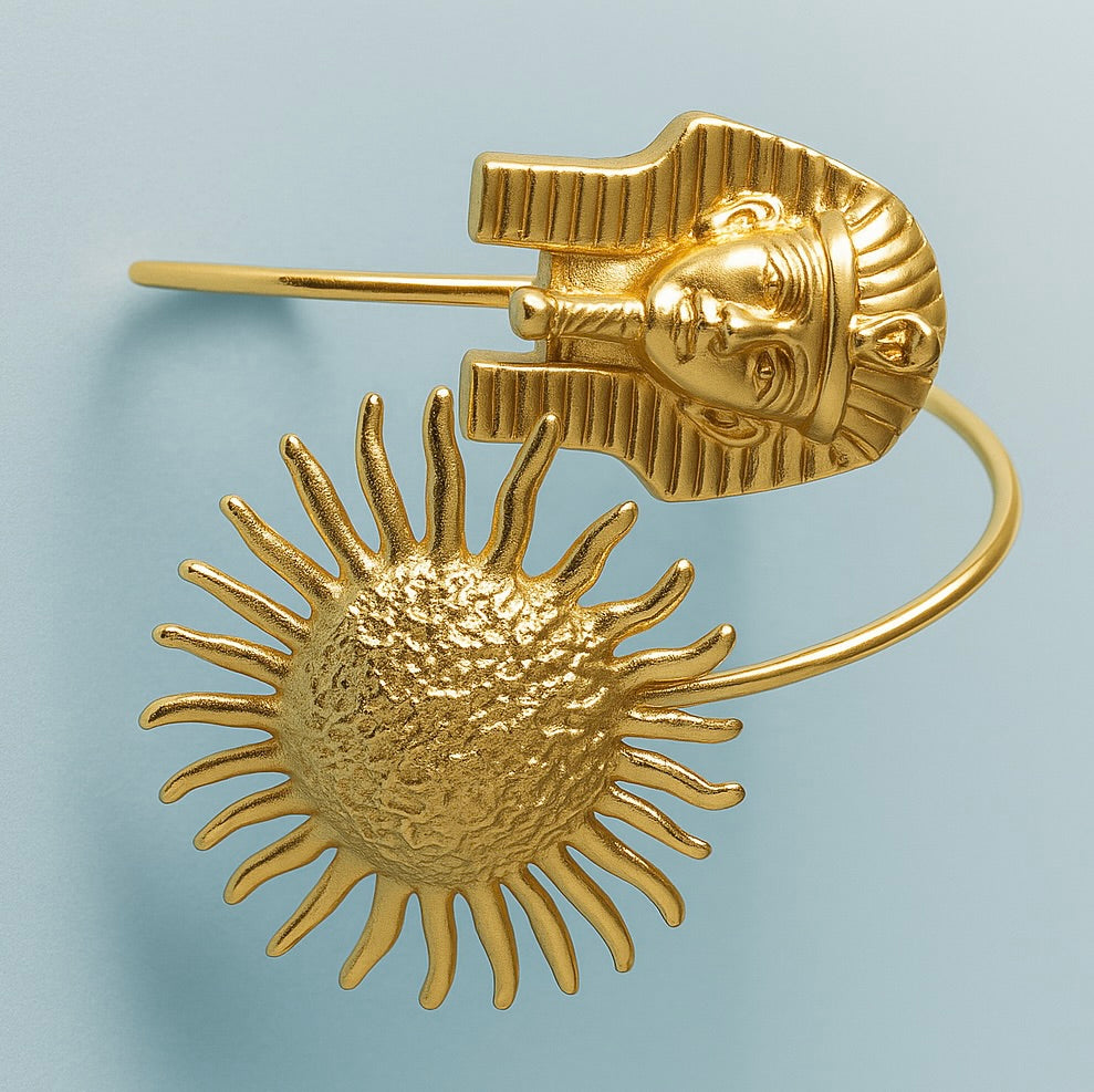 Sun & Pharaoh Gold Cuff