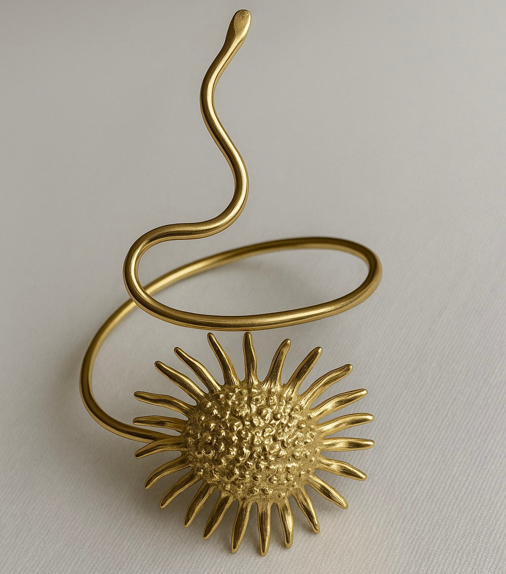Sun Spiral Gold Arm Cuff
