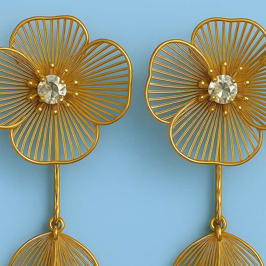 Golden Petal Dangles