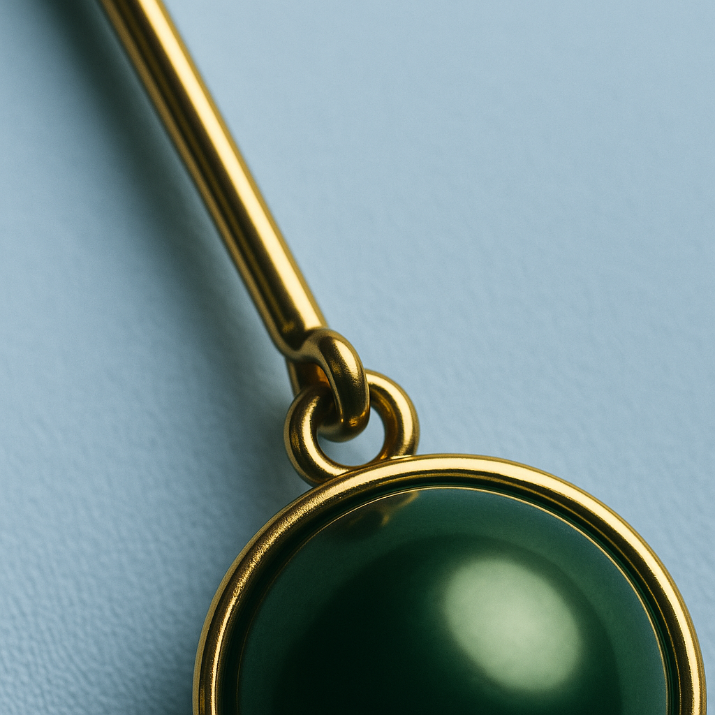 Green Stone Drop Earrings